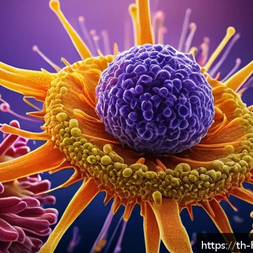 Home 30 보건학과 항체 치료 - A detailed scientific illustration of antibodies targeting pathogens in the human immune