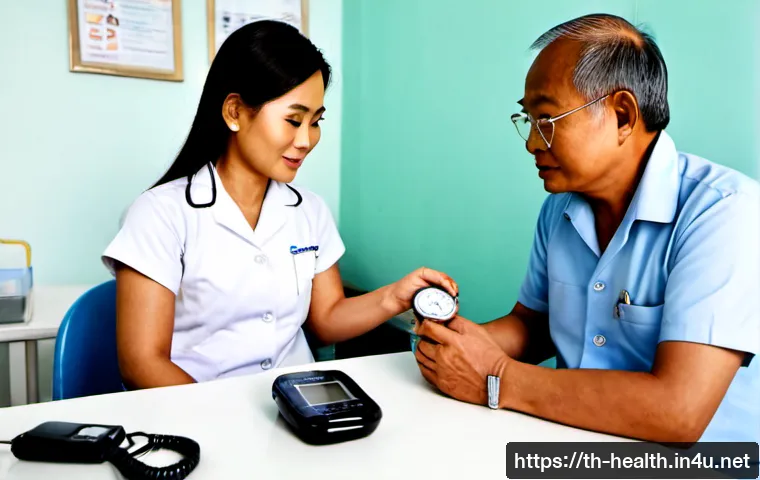 Home 17 보건학과 의료비 절감 전략 - Photorealistic community health clinic in Thailand, compassionate Southeast Asian public health prof...